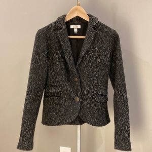 Lands end canvas tweed blazer jacket